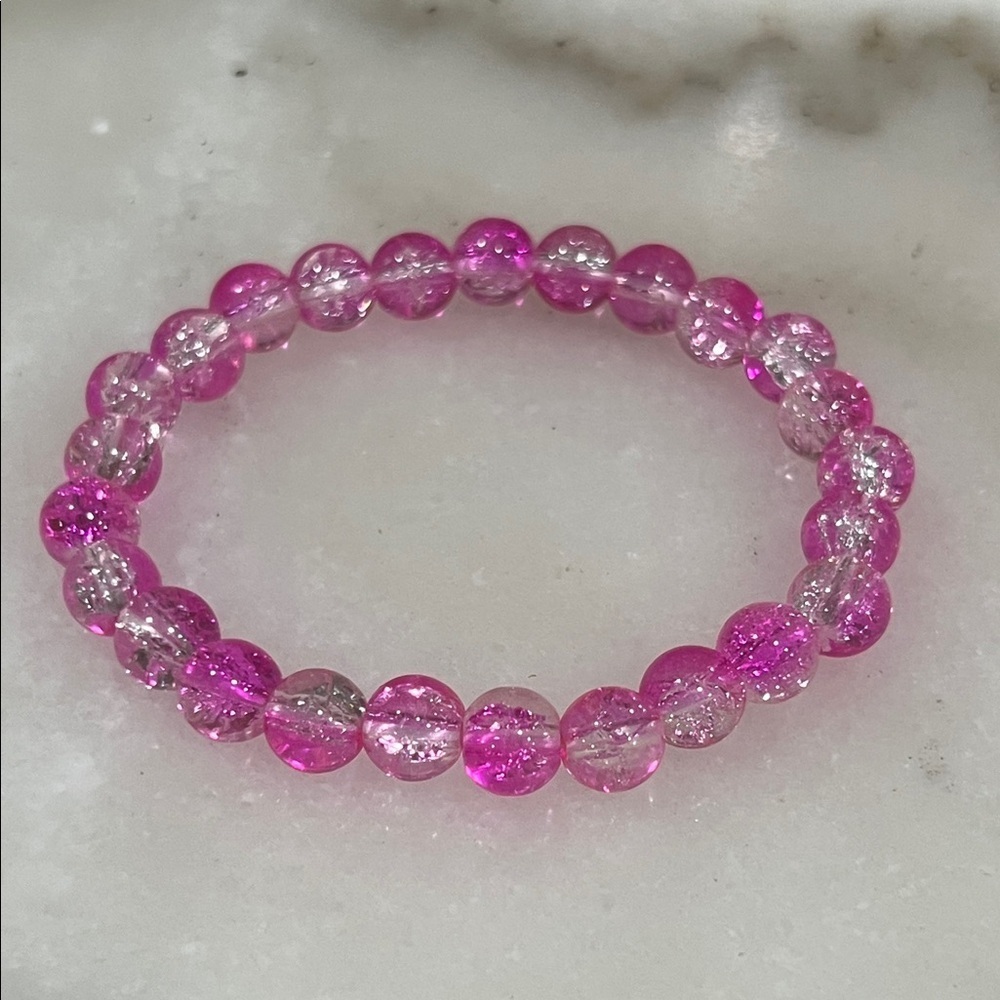 Vibrant Pink Crystal Bracelet